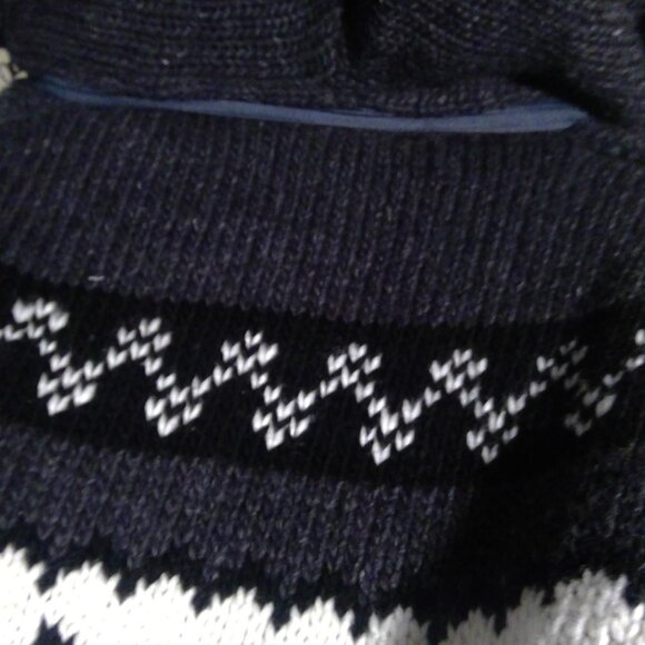 Native Spirt knitted Llama Wool Jacket fleece lined MED Owls - Picture 10 of 14